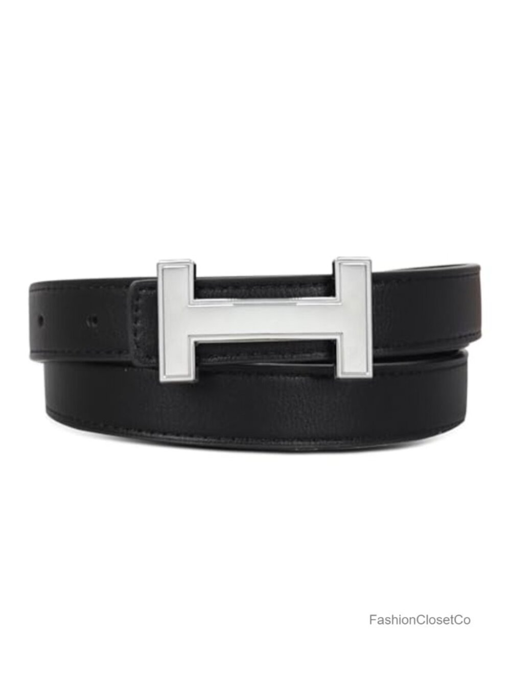 Women's Leather Belt with Gold Detachable Buckle, Fashion Waist Band